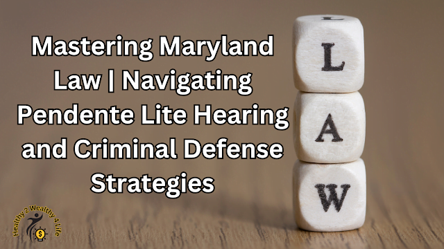 Mastering Maryland Law | Navigating Pendente Lite Hearing and Criminal Defense Strategies